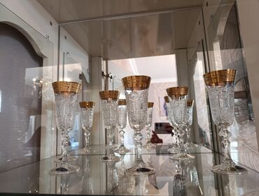 assa çay: Чайный набор, цвет - Белый, Хрусталь, Богемия, 6 персон, Чехия
