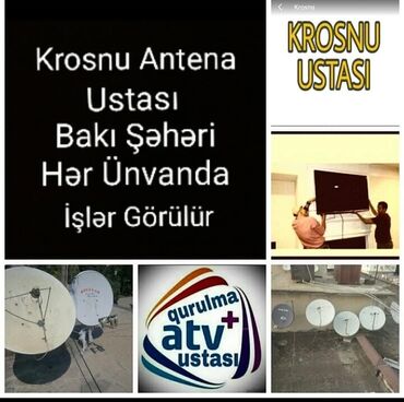 pişiklər: Krosnu ustası Televizor ustası Televizor qurraşdırma Kanalların