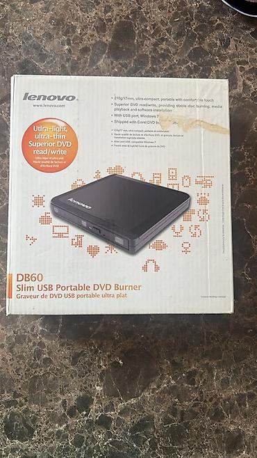 Ноутбуки и аксессуары: Lenovo DB60 Slim USB Portable DVD Burner - Ultra-yüngül və nazik — 1