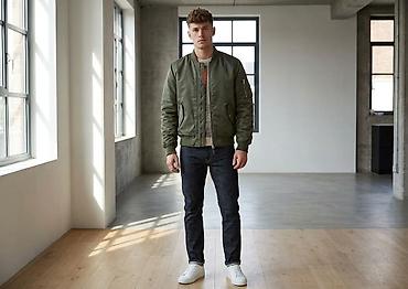 ust geyimləri: Unisex bomber gödəkçə – - Rəng: xaki (zeytun yaşıl) - Daxili: parlaq — 2