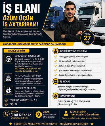 coban iş: Avtoyuyucu, 5 ildən artıq təcrübə, İstirahət günləri iş — 1