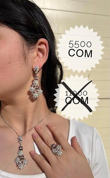 Серебряные наборы украшений: Набор украшений, Проба 925, Женские, Новый — 12