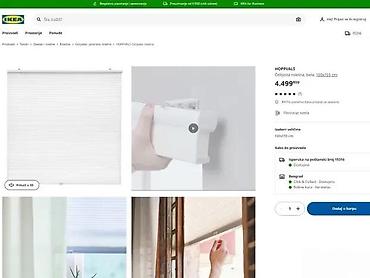 Zavese i draperije: IKEA HOPPVALS ćelijasta roletna – bela, 100x195 cm - Tip — 3