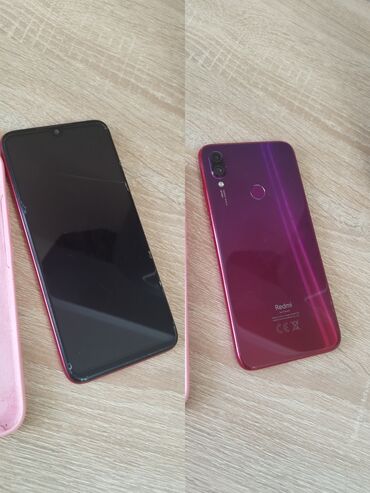 купить бэушные телефоны: Redmi, Redmi Note 7, Б/у, 128 ГБ, цвет - Фиолетовый, 2 SIM