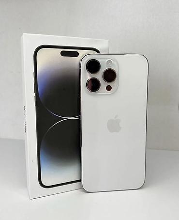 iphone 10plus: IPhone 14 Pro, Б/у, 256 ГБ, Белый, Зарядное устройство, Чехол, Кабель, 79 % — 1