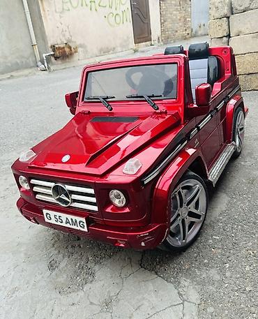 Детский мир: Uşaq üçün elektrikli maşın – G-class üslubunda, qırmızı metalik rəng — 4