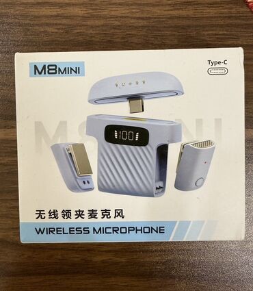 Велоаксессуары: M8 Mini simsiz mikrofon dəsti - Type-C bağlantılı qəbuledici: Android