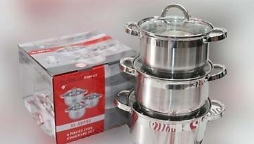 serpe za kuhanje: Visoko kvalitetan nerđajući čelik INOX 18/10; Stakleni poklopac; — 1