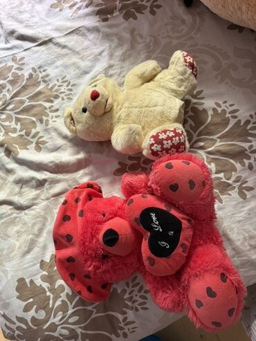 maşa və ayı konstruktorları: Plüş oyuncaqlar – 2 ədəd ayı balası dəsti - Qırmızı ayı: parlaq