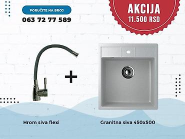 Sudopere: Setovi sudopere i slavine – granitne kade + moderne baterije - Set 1 — 4