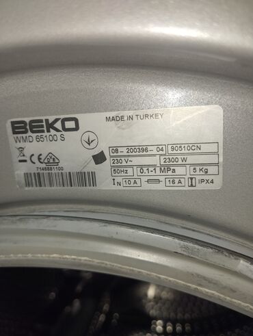 Paltaryuyan maşınlar: Paltaryuyan maşın Beko, 5 kq, Ünvandan götürmə — 10