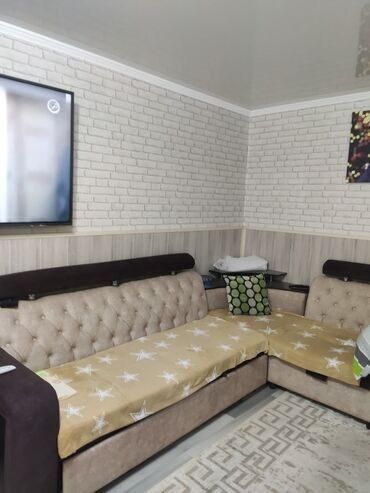 квартира бишкек долгосрочная: 2 комнаты, Агентство недвижимости, Без подселения, С мебелью полностью