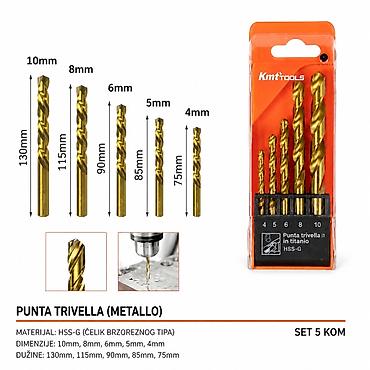 KMT Set burgija za metal u plastičnoj kutiji 2389338 Set od 5 HSS-G na lalafo.rs KMT Set burgija za metal u plastičnoj kutiji 2389338 Set od 5 HSS-G