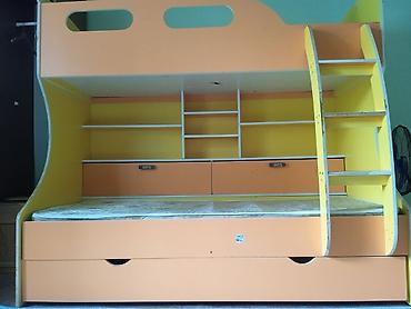 bunk bed: Двухъярусная детская кровать, Новый, Натуральное дерево, цвет - Оранжевый — 4