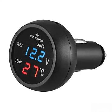 multimedija golf 6: VOLTMETAR TERMOMETAR USB PUNJAC 24V 12V | Voltmetar termometar USB — 3