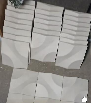 divar paneli: 3D dekorativ divar panelləri – gips əsaslı, modul - Material: Yüksək — 2