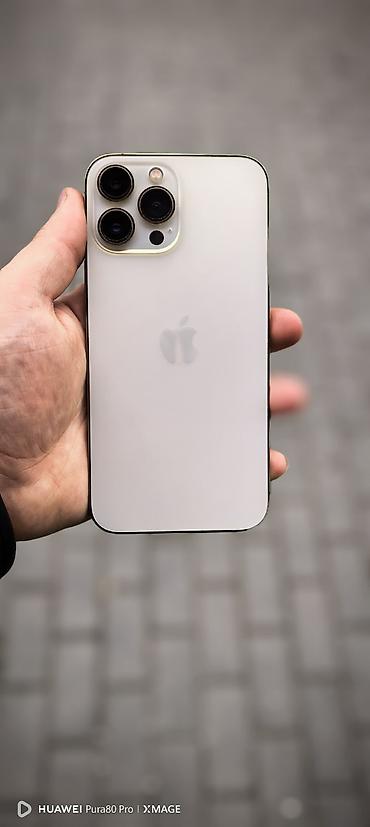 iphone 70: IPhone 13 Pro Max, 256 GB, Matte Gold, Sənədlərlə, Face ID, Zəmanət — 1