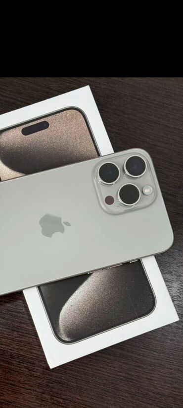 магазин телефон: IPhone 15 Pro Max, Новый, 256 ГБ, White Titanium, Кабель, Коробка, Зарядное устройство, 99 %