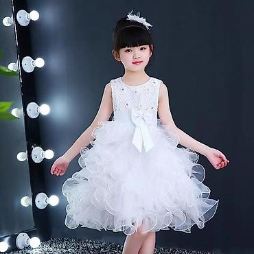 Платья: Детское платье, цвет - Голубой, Новый — 1