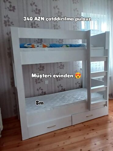 купить кровать трансформер: Oğlan və qız üçün, Yeni, Çarpayı, Matras ilə, Siyirməli, Taxta