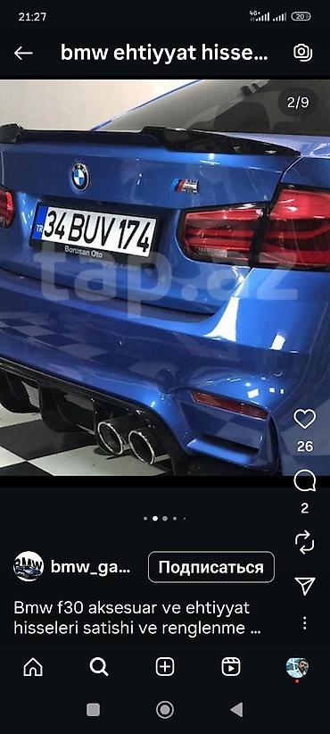 BMW F30 modelləri üçün nəzərdə tutulmuş bu arxa fənər avtomobilinizin