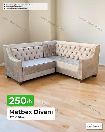 kunc divan ucuz: Künc divan, Mətbəx üçün, Parça, Açılan — 1