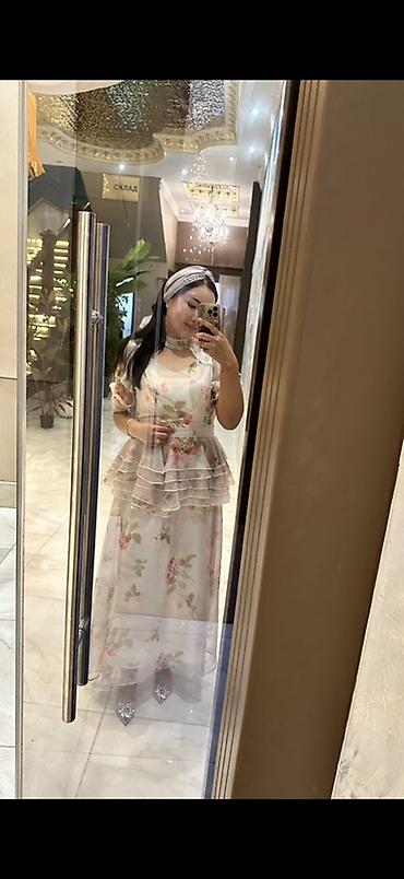 Вечернее платье, Пышное, Длинная модель, С рукавами, XL