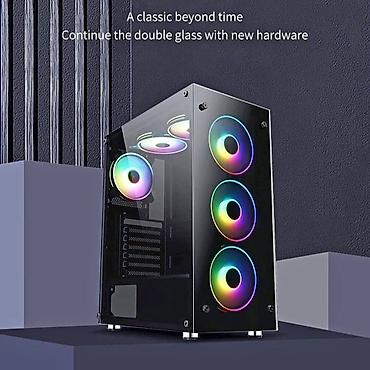 звуковые карты aune: Корпус AURORA ( 2 x USB2.0, 1x USB 3.0, 2xaudio, стекло, Black) — 3