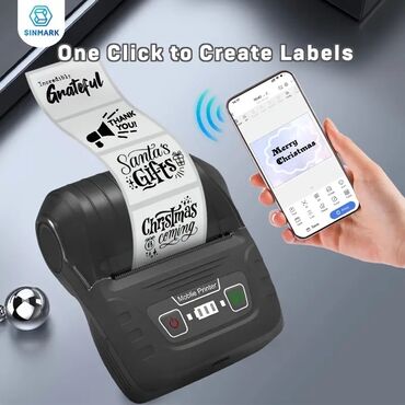 Mətbəx texnikası: Mini printer Mal və materialların üzərinə yapışdırmaq üçün müxtəlif