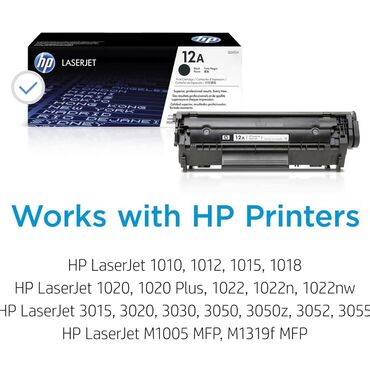 ноутбук бу бишкек: Картридж HP (Q2612A) для принтера LJ 1010/1012/1015/3020/3030. HP