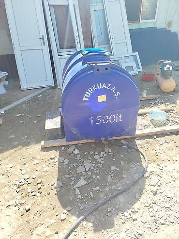 Baklar və çənlər: Su çəni – Turkuaz A.Ş., 1500 litr - Həcm: 1500 lt (üzərində qeyd — 6