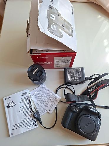 Фотоаппараты: Canon EOS 2000D Kit 18-55mm IS II – Əla vəziyyətdə (Full Komplekt) ​ — 1
