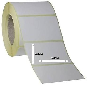Бумага: Termiki etiket rulonları – 58×40 mm Məhsul təsviri: - Ölçü: 58 mm × — 4
