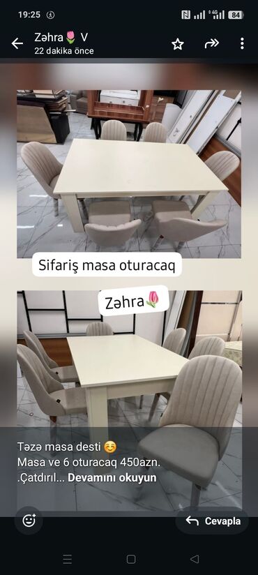 стол для чтения: Təzə masa desti ☺️ Masa ve 6 oturacaq 450azn. Çatdırılma əlavə