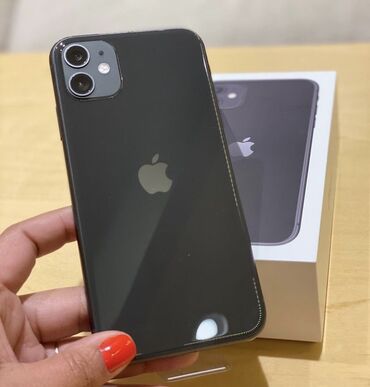 kamerasız telefonlar: IPhone 11, 64 GB, Qara, Zəmanət, Barmaq izi, Simsiz şarj
