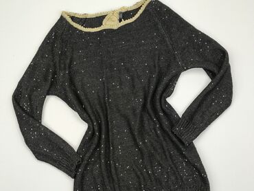 czarne bluzki ze srebrną nitką: Sweter, M (EU 38), condition - Very good