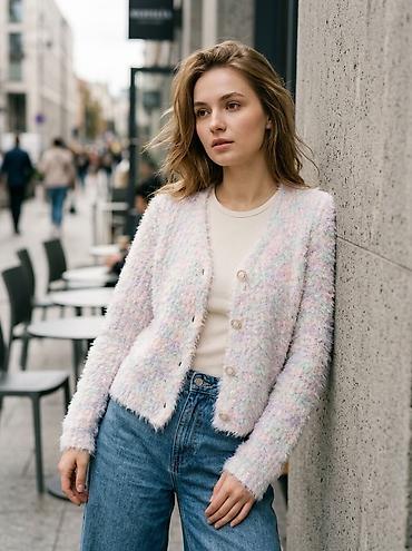 глаз фатимы: Кардиган, Короткая модель, Осень-весна — 1