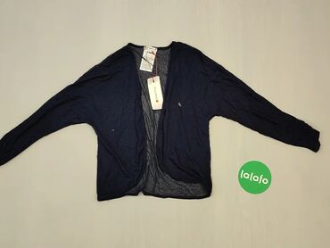 Bluzki: Sweter rozpinany, S (EU 36), wzór - Jednolity kolor, kolor - Niebieski