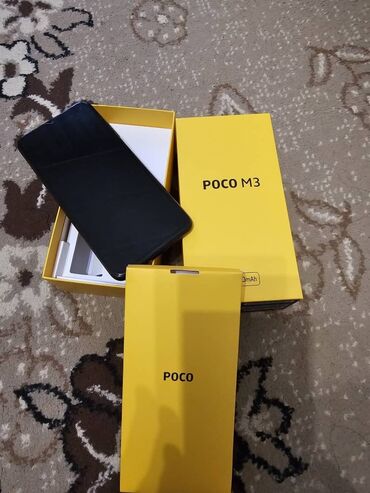 poco s65: Poco M3, Колдонулган, 64 ГБ, түсү - Кара, 2 SIM