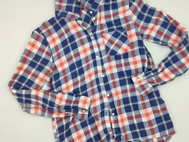 Shirts: Shirt 15 years, condition - Perfect, pattern - Cell, color - Blue