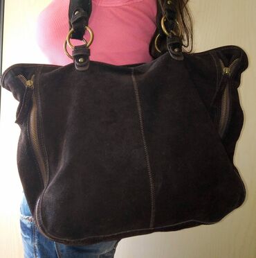 Torbe: Fantastična kožna braon torba Odlična skupocena i brendirana — 12