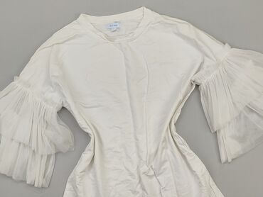 białe bluzki z dekoltem v: Blouse, L (EU 40), condition - Good