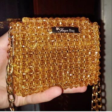 brend çanta: Мини брендовый кошелёк Материал кристалл 100% ручная работа Цвет -