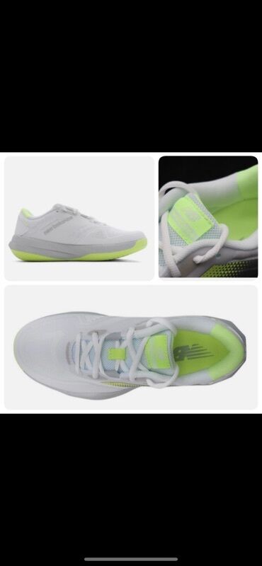 спортивные брюки мужские: Белые беговые кроссовки New Balance с сетчатым верхом и амортизирующей