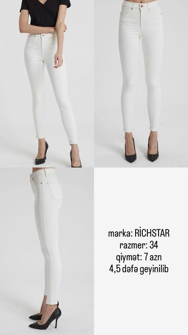 Şalvarlar: Women's Pant 9Fashion Woman, XS (EU 34), rəng - Ağ