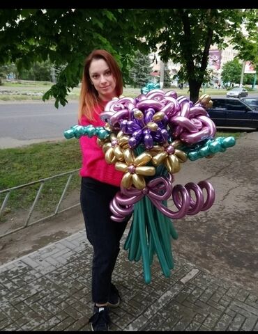 Шары: Цветы из шаров подарки на 8 марта Корзины из шаров букеты с бабочками — 26