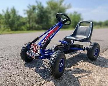 Dečije sportske igračke: Dečji pedalan karting „01“ - Robusna metalna konstrukcija - Podesivo — 23