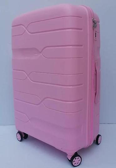 Putni koferi i torbe: Tvrdi kofer za putovanja – ružičasti - Materijal: čvrsta — 5