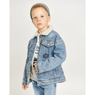 мото куртки: Джинсовая куртка Futurino Fashion на мальчика . рост 104 от 2 до 4 лет