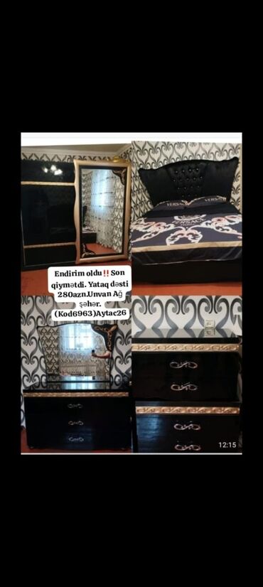 ağ süd: Endirim oldu‼️Son qiymətdi. Yataq dəsti 280azn.Unvan Ağ